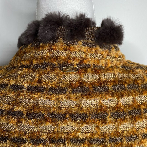 St. John Gold and Brown Textured Coat - Picture 6 of 10